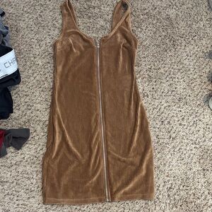 Elegant Brown Sleeveless Dress
